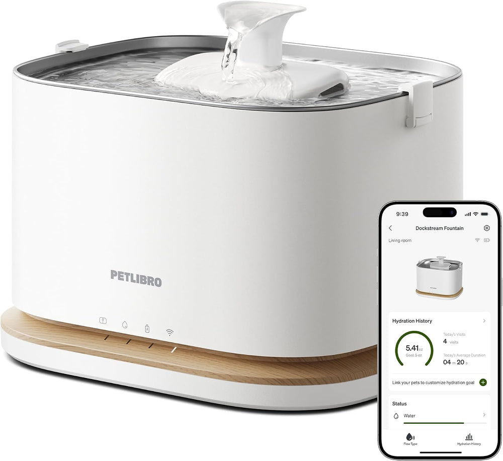 PETLIBRO Upgrade Cat Water Fountain, Cordless Cat Fountain Battery Operated, ...