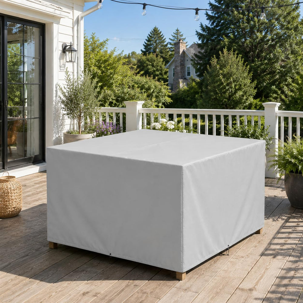 Waterproof Bar Height Patio Cover, Grey Outdoor Cover 59" L x 59" W...