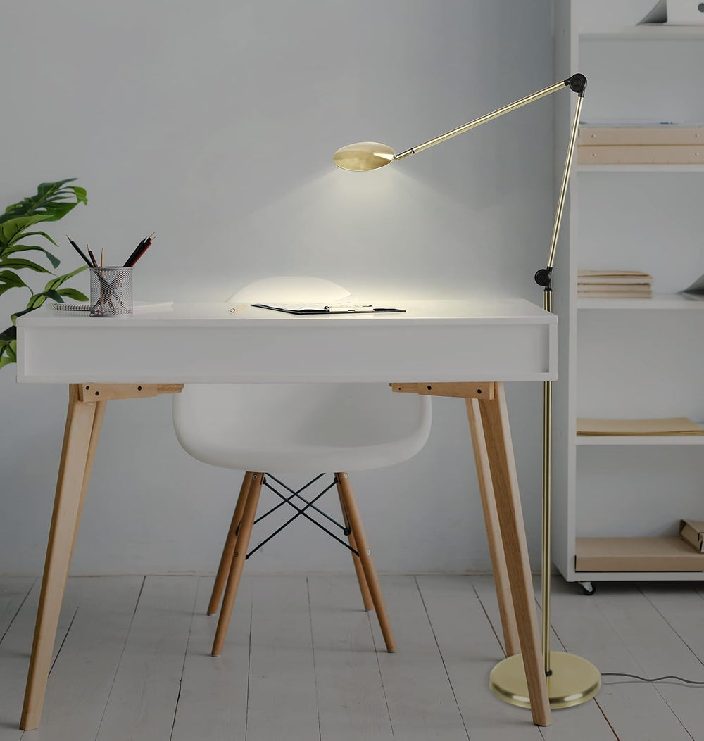 Brightech Sage 2-in-1 LED Craft Table and Floor Lamp – Adjustable Floor Readi...