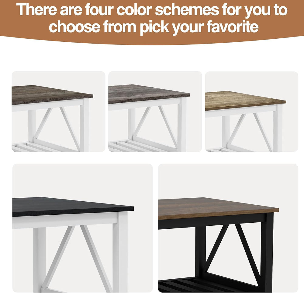 Coffee Table with Storage Small Black Farmhouse Coffee Table for Livingroom