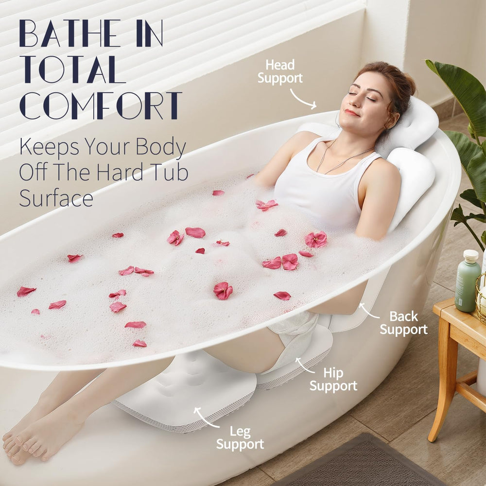 Full Body Bath Pillow for Bathtub, Thick Bathtub Cushion, Luxury Tub Pillow f...