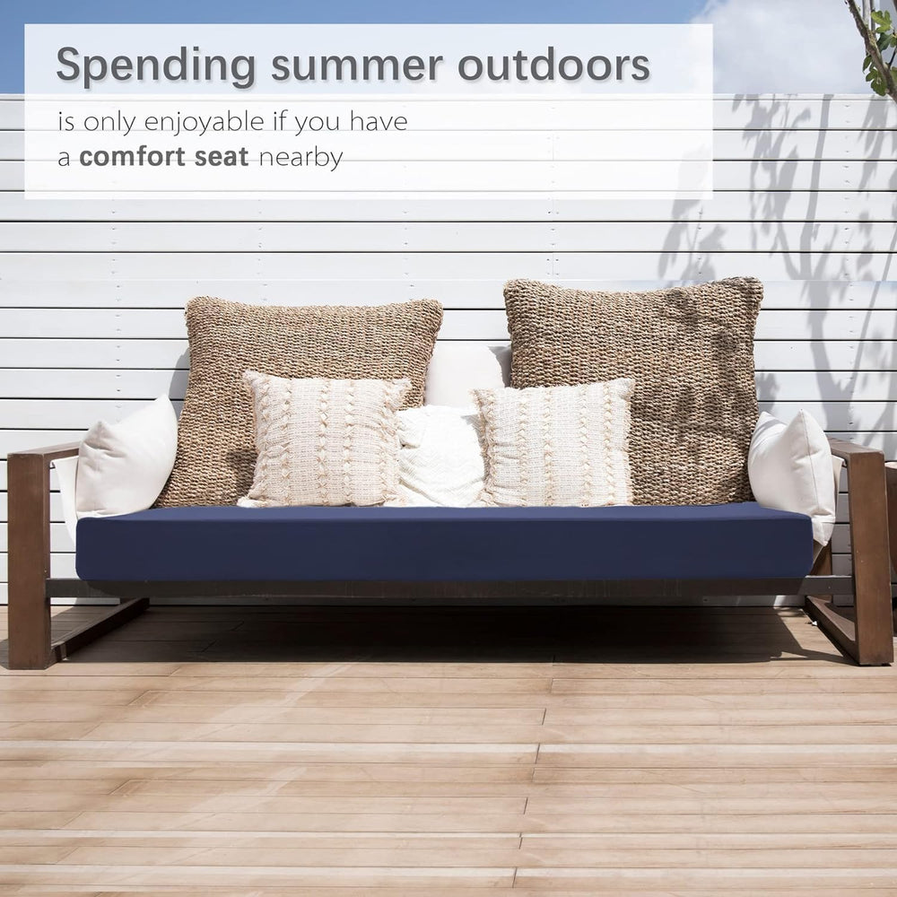 Favoyard Outdoor Bench Cushion, 42 x 18 Inch, Blue