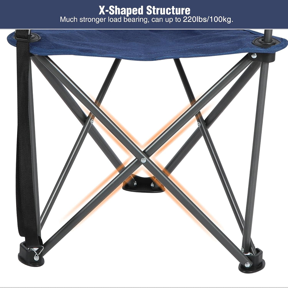 REDCAMP 2 Pack Tripod Chairs for Adults, Folding Lightweight Portable Golf Ch...