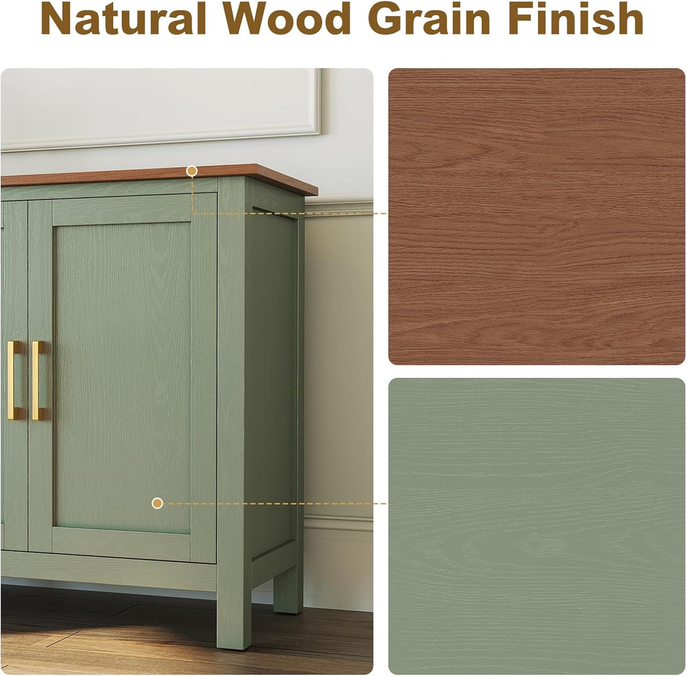 ARTPOWER 60" Sideboard Buffet Cabinet with Storage, Credenza Green