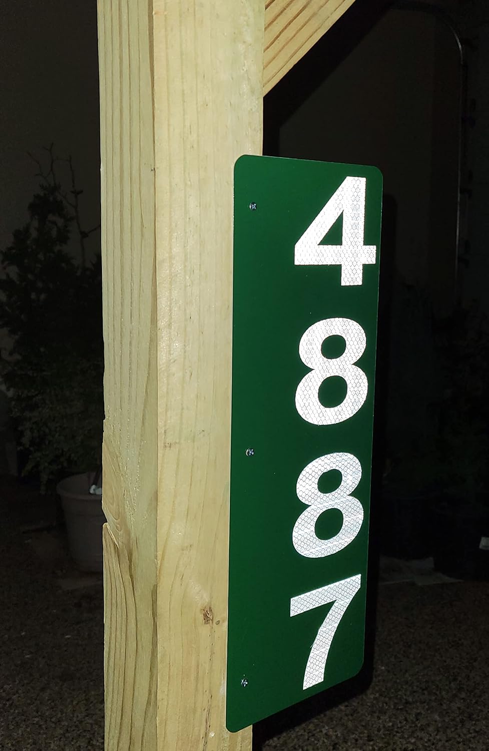 Reflective Custom Address SIGN – Address (on glossy, non-reflective plate), H...