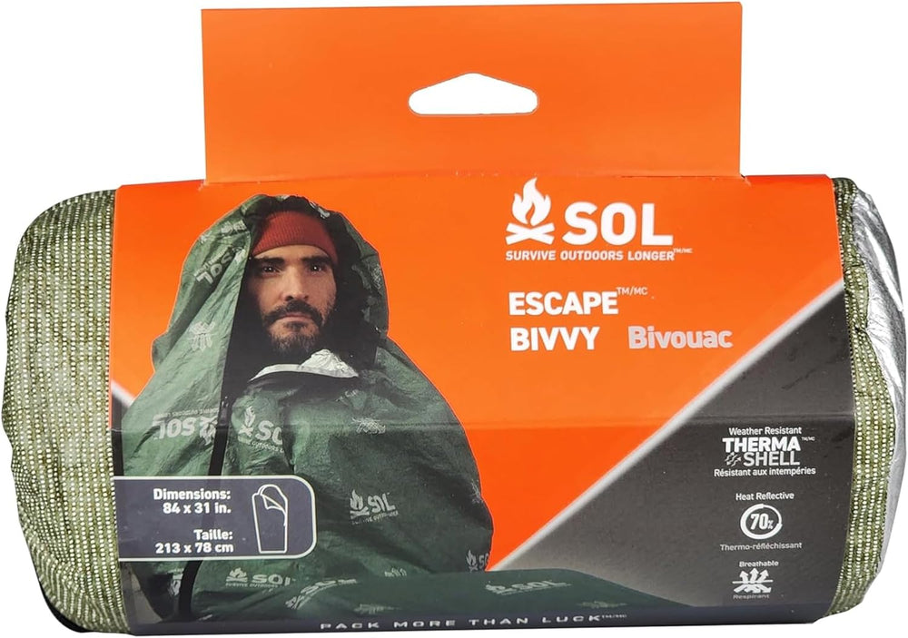 SOL Escape Bivvy with Hood - Emergency Preparedness Blanket - Reflects Up to ...