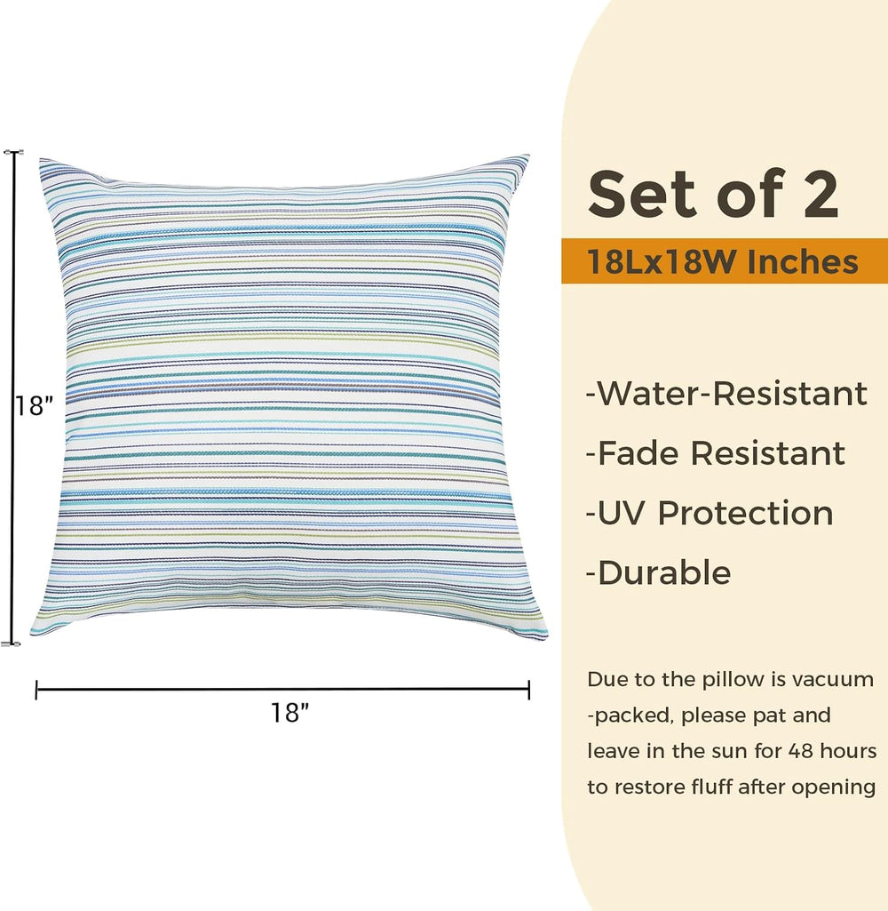 FUNHOME Outdoor Throw Pillows 18x18 inch,Decorative Throw Pillow with Insert ...