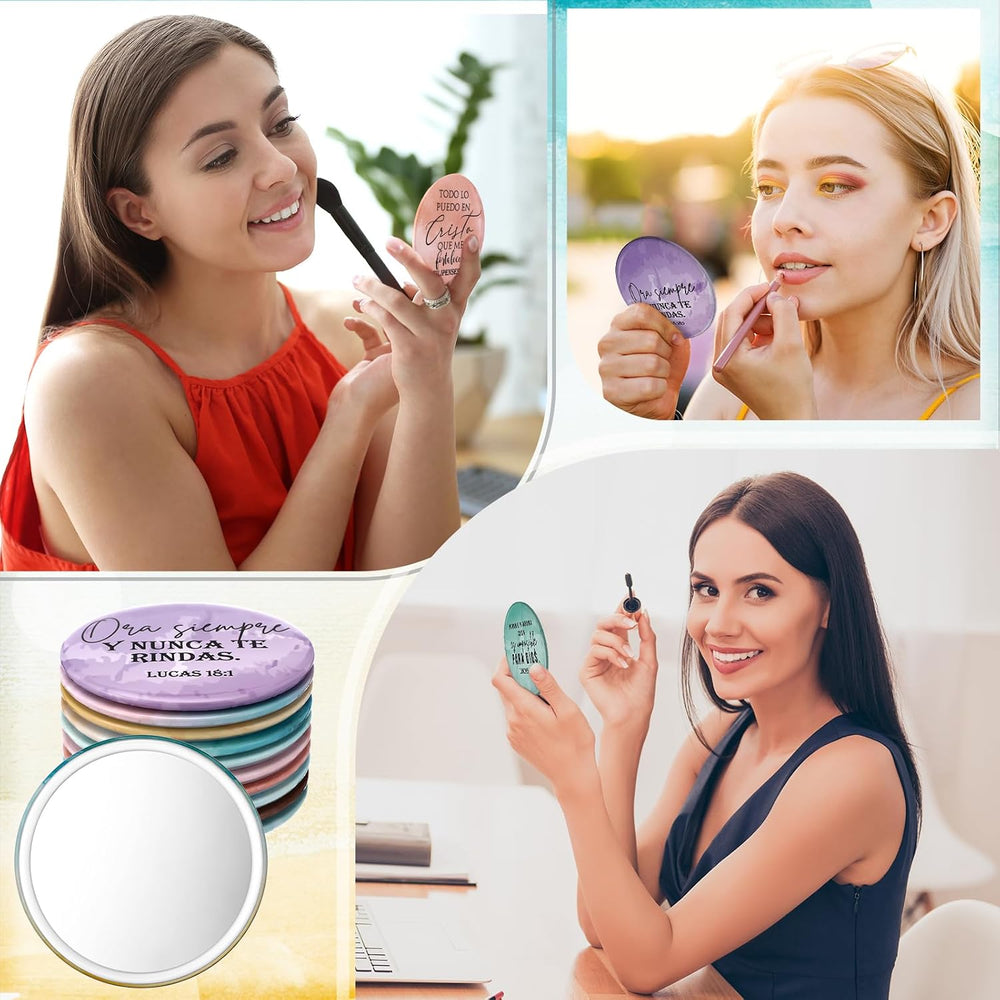 GlikCeil 80 Pcs Christian Compact Mirror Bulk for Women,Religious