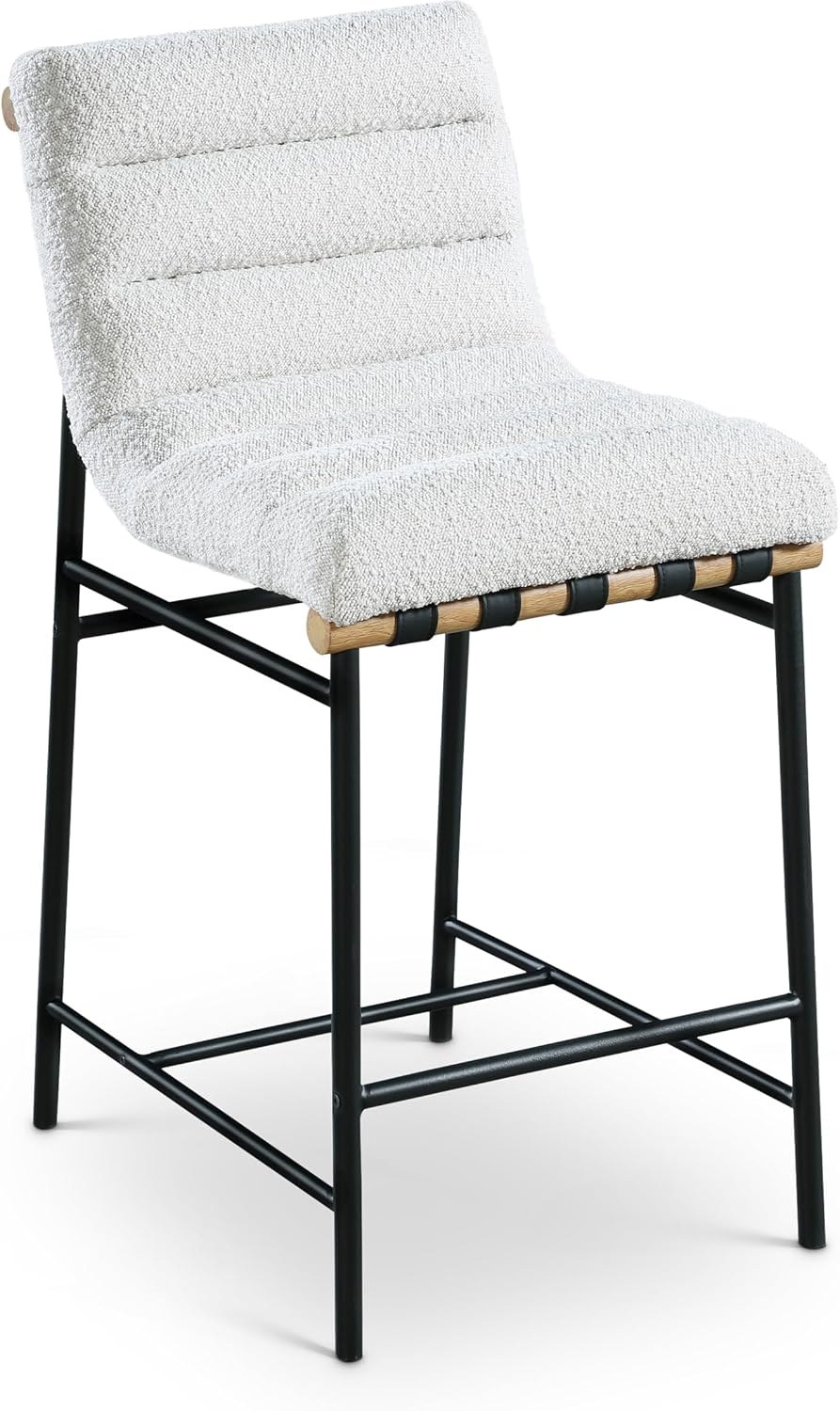 Meridian Furniture 857Cream-C Burke Collection Modern | Contemporary Boucle F...