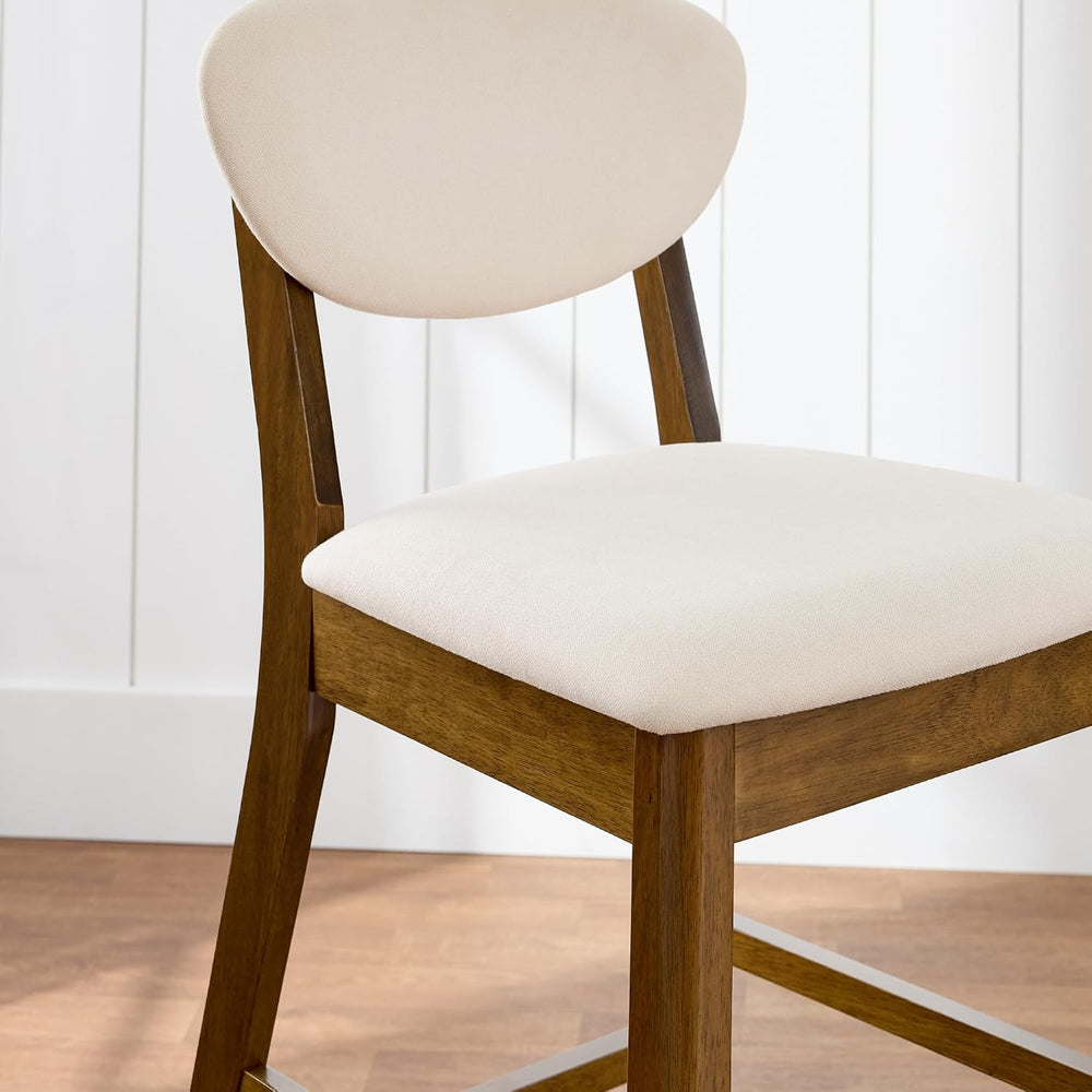 Best Choice Products Set of 2 Counter-Height Bar Stools, Mid-Century Modern, ...