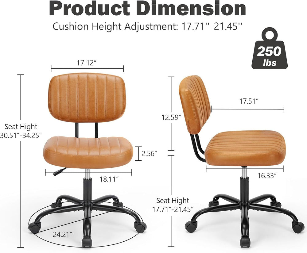 DUMOS Small Desk Chair, Home Office Chair, Comfy Lumbar Support