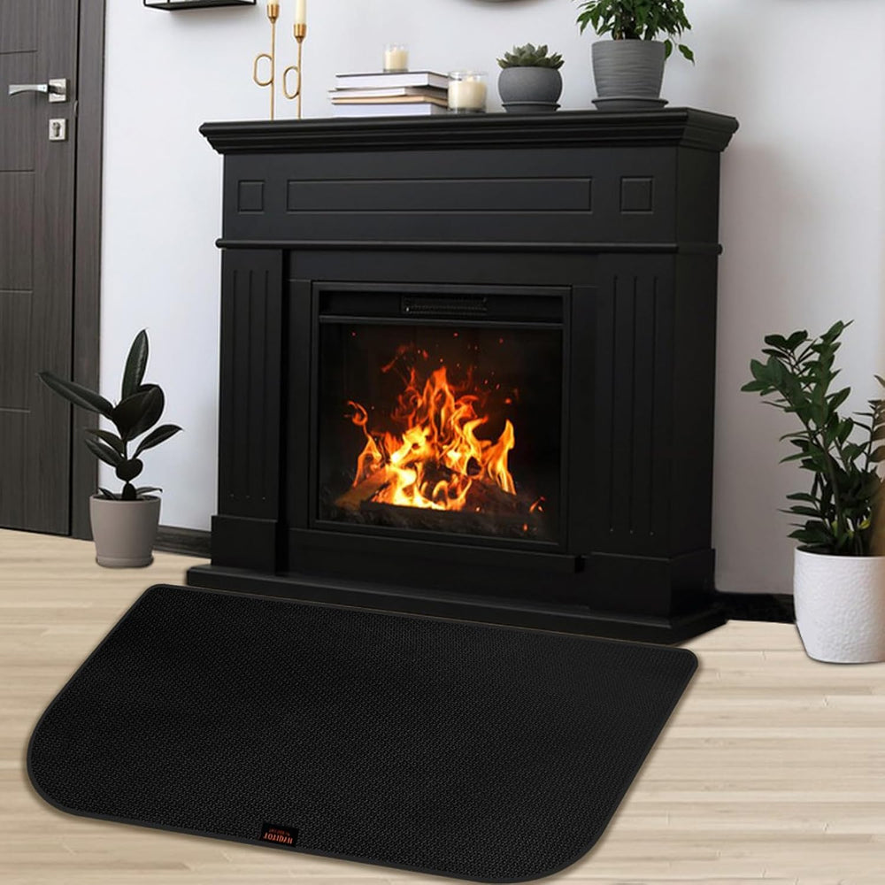 Fireplace Hearth Rug, 42 X 24 inches Fireproof Fireplace Mat