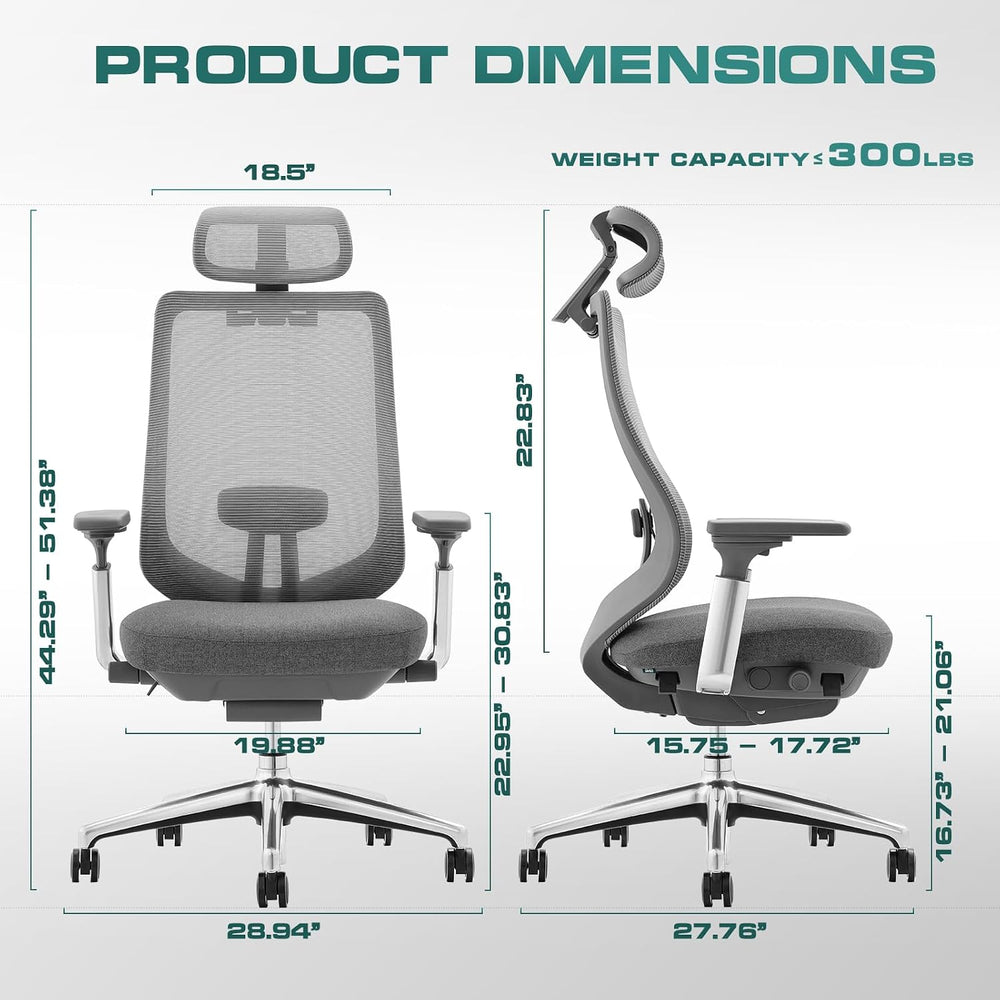 COLAMY Ergonomic Mesh Office Chair, High Back Office Chair, Computer Executiv...