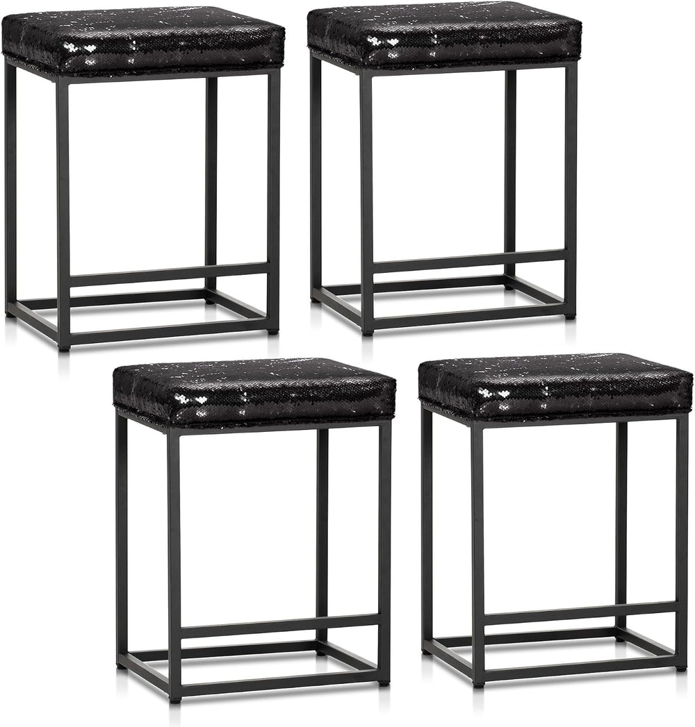 MAISON ARTS 24 Inch Counter Height Bar Stools Set of 4, Sequin