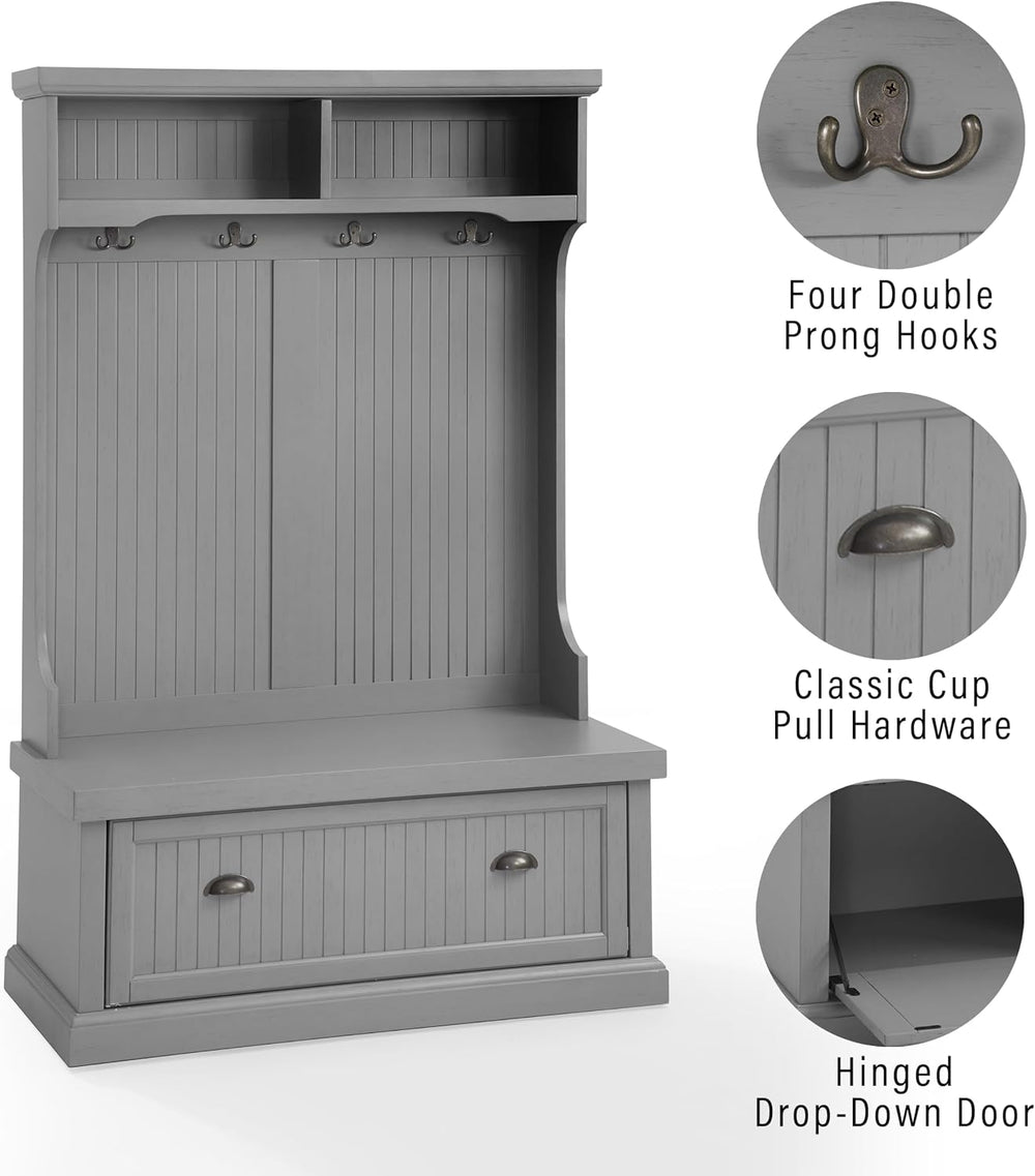 Crosley Furniture Seaside Hall Tree, Shoe Rack Bench