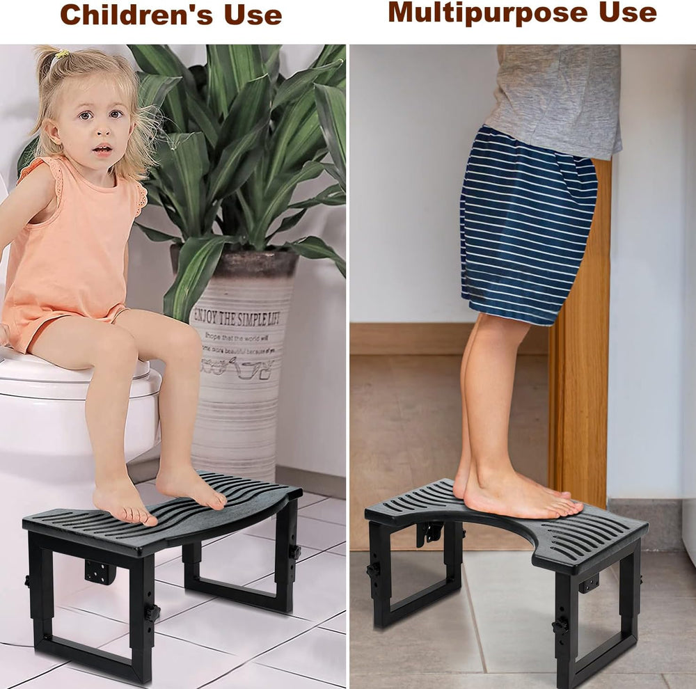 Toilet Stool Foldable,7in,8in,9 in Adjustable Height,Poop Stool