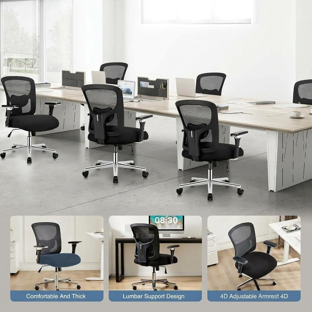 DUMOS Big and Tall Office Desk Chair, 500lbs Heavy Duty Mesh Chair