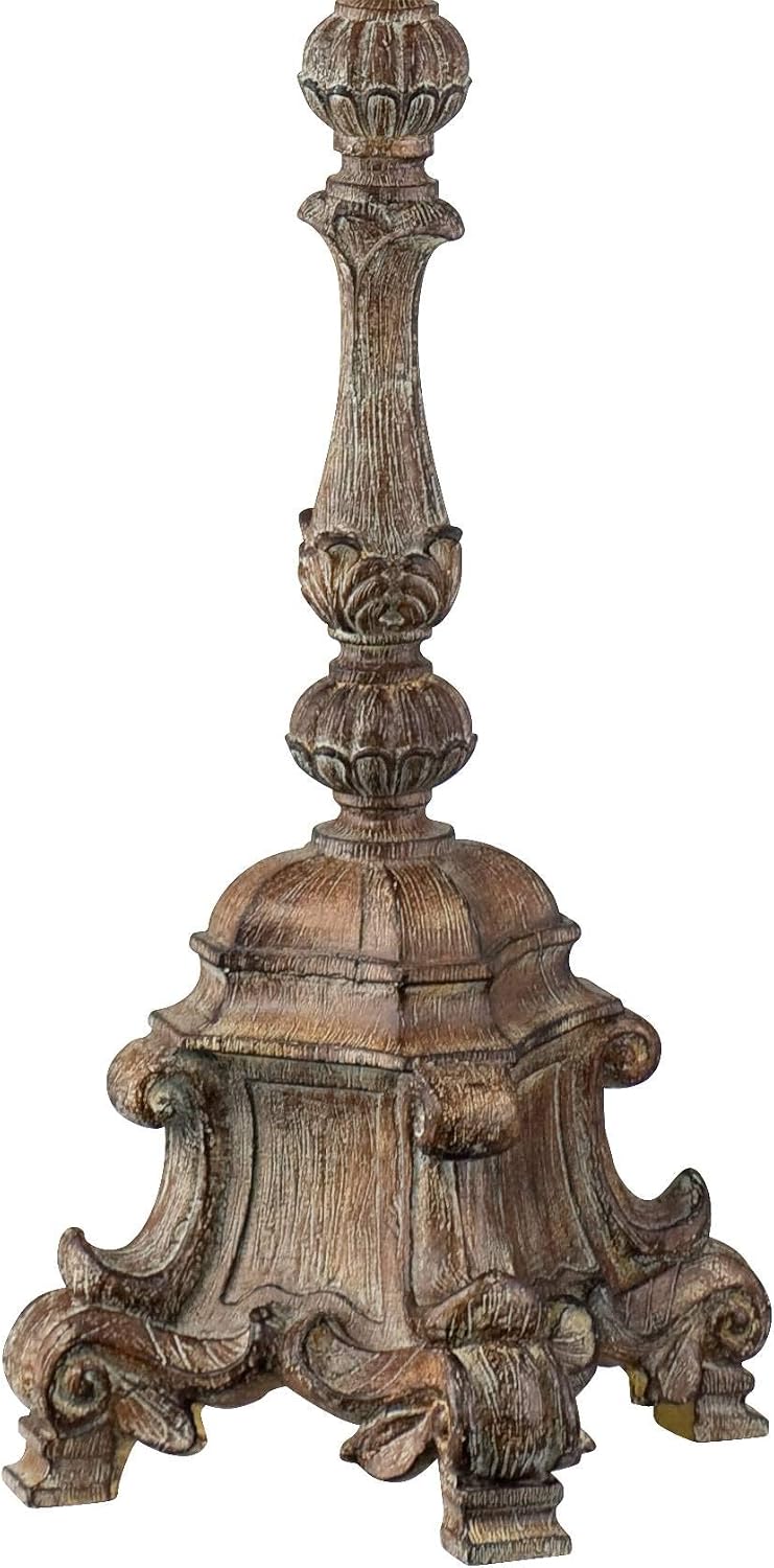 Regency Hill 62" Tall Traditional French Candlestick Faux Wood Floor Lamp