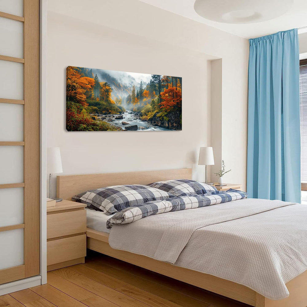 Palderwallart Beautiful Brook Mountain Landscape Wall Art for Living Room Off...