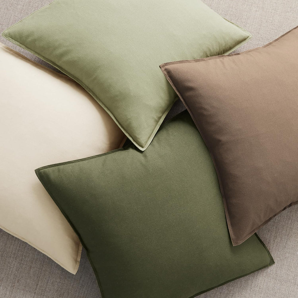 MIULEE Euro Shams Decorative Linen Pillow Covers 26x26 Inch Coco Brown