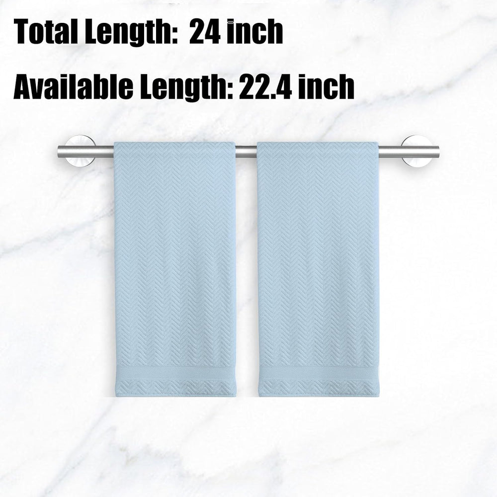 Newfun 24 Inch Brushed Nickel Bathroom Towel Holder, 2Pcs