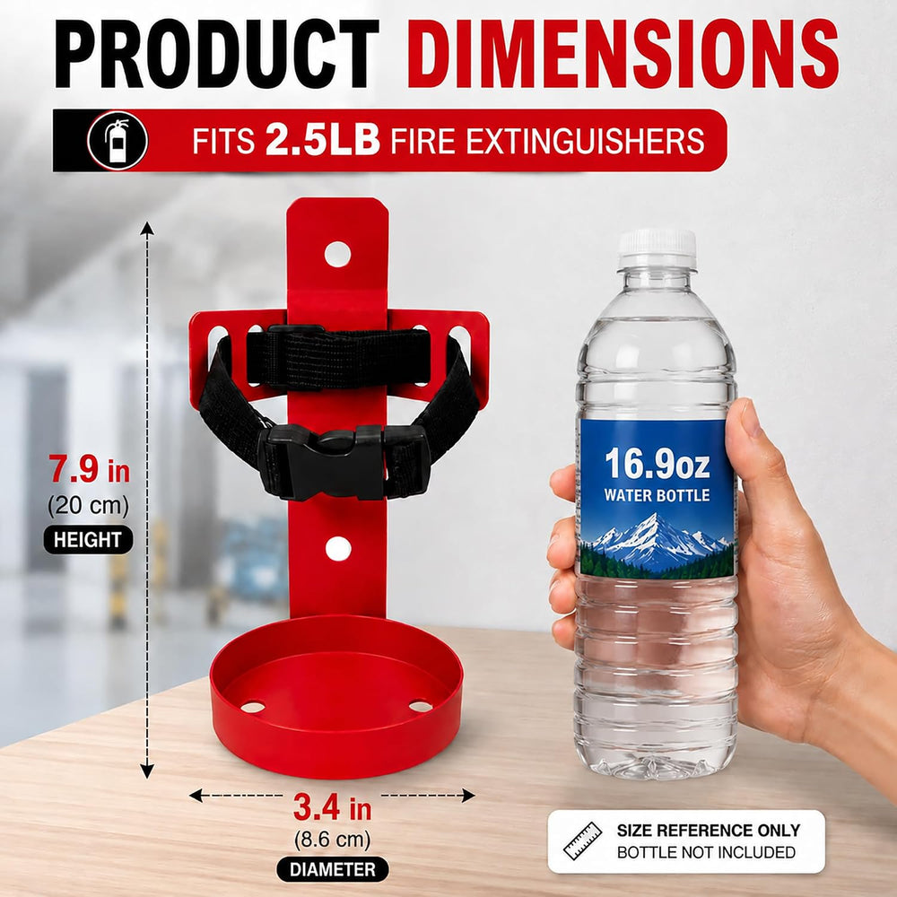 2.5LB Fire Extinguisher Wall Mount Bracket - Heavy Duty Quick Release Holder ...