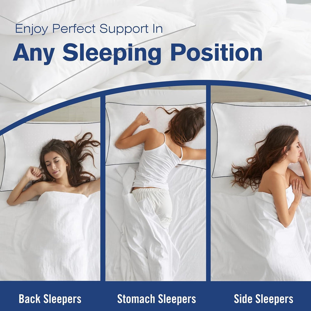 Standard Size Bed Pillows for Sleeping 4 Pack,Luxury Hotel Pillows,Comfortabl...