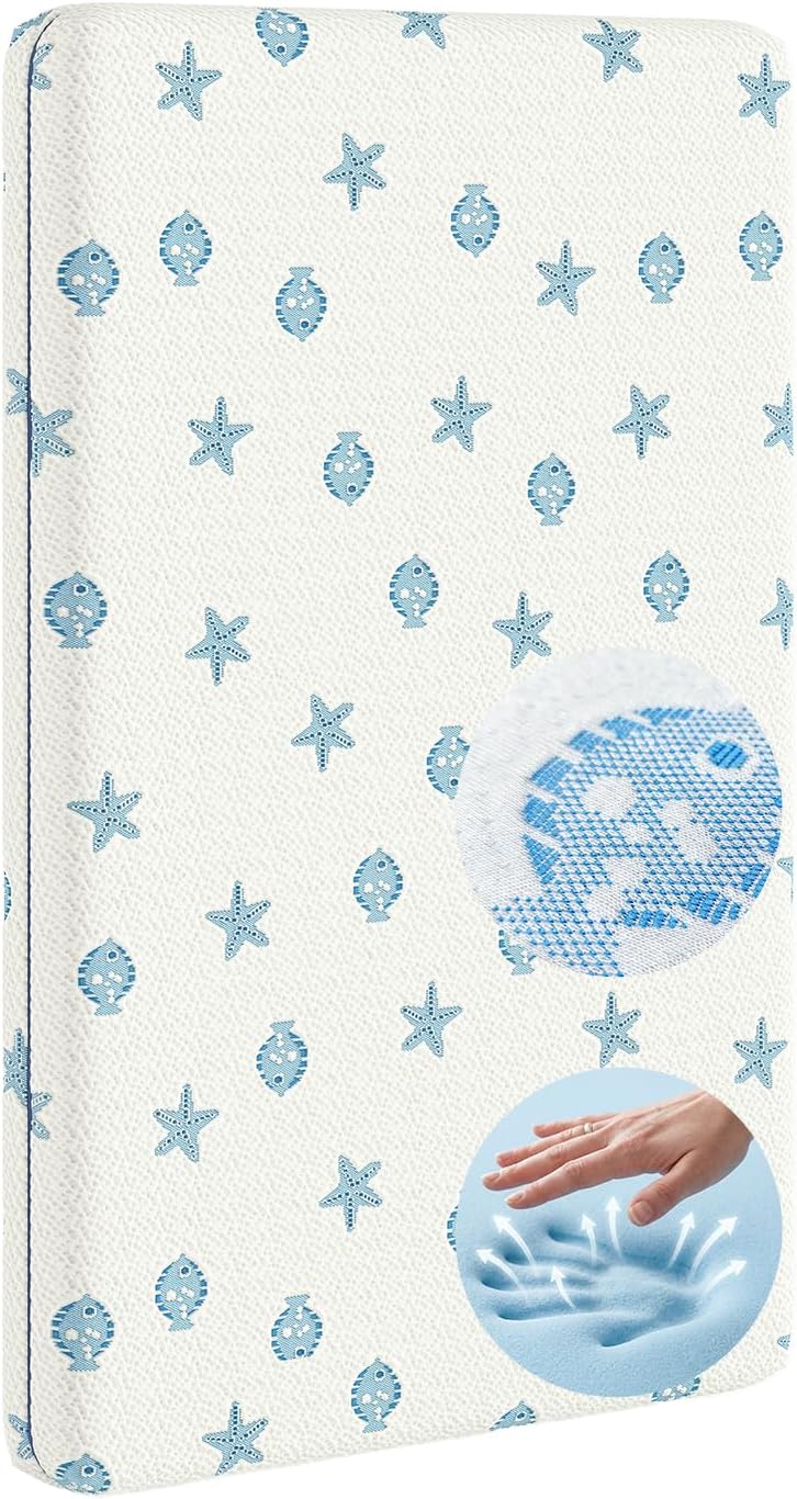 JOYMISS Pack n Play Mattress for 41x29: 2" Thick Tencel Cover,Gel Memory...