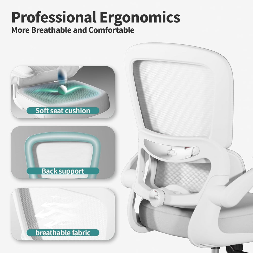 TRALT Office Chair - Ergonomic Desk Chair with Adjustable Lumbar Support, Mes...