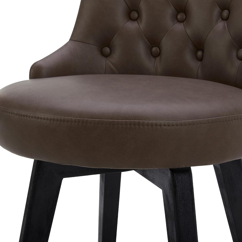 Watson & Whitely Counter Height Bar Stools Swivel Barstools, Chocolate