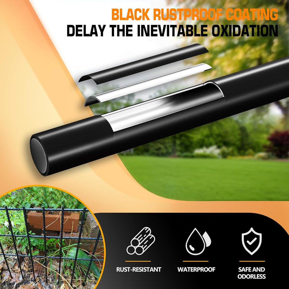 45.33ft(L) X 13in(H) Animal Barrier Fence No Dig, 32 Panels Rabbit Fences for...