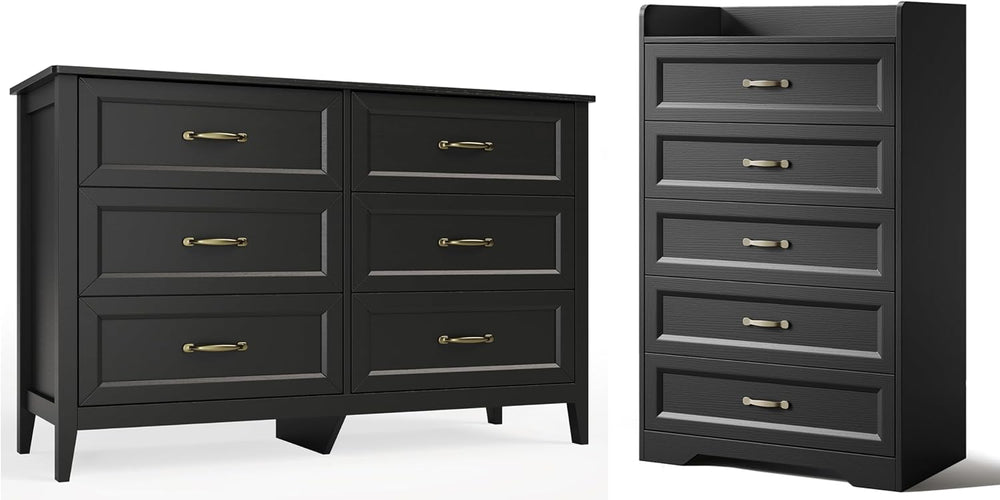 Gizoon 2-Piece Bedroom Furniture Set, 2-PC Dresser Set for Bedroom, Includes ...