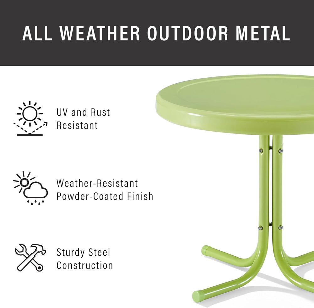 Crosley Furniture Griffith Retro Metal Outdoor Side Table