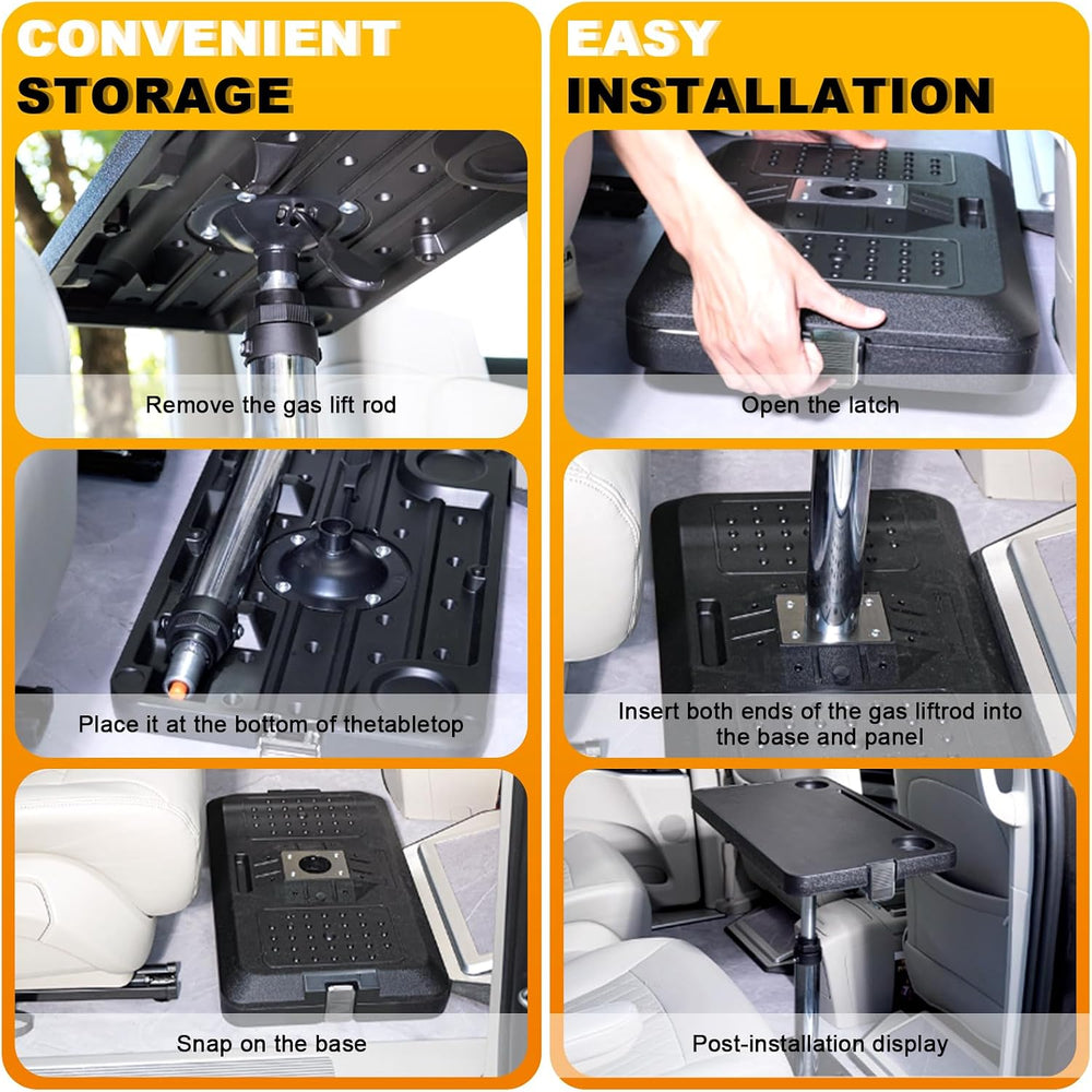 Foldable RV Table, Car Desk for Laptop for Front/Rear Passenger Seat