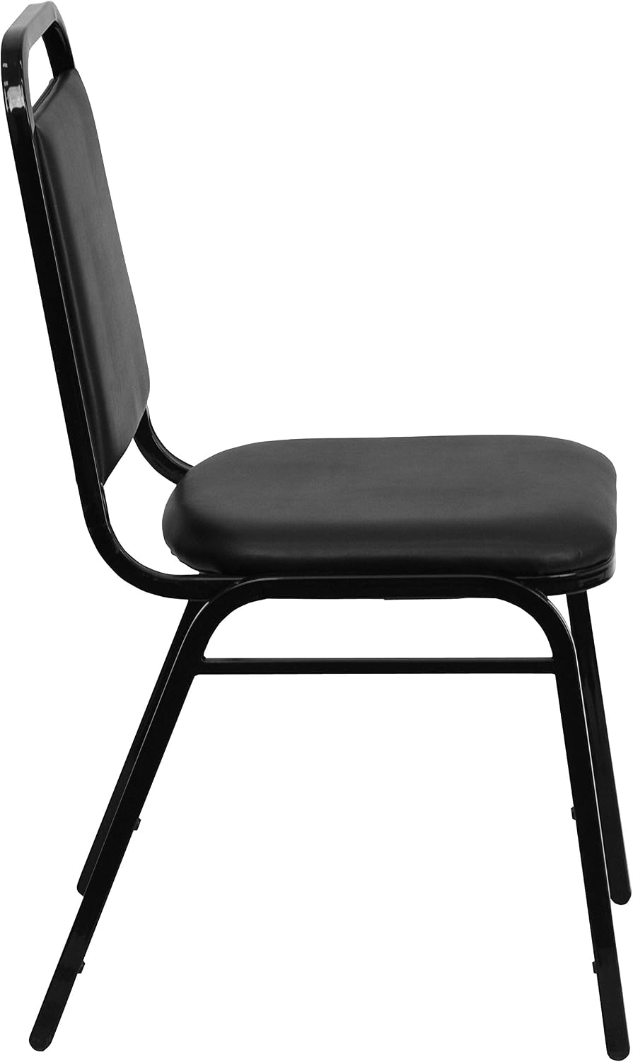 Flash Furniture Hercules Trapezoidal Back Stackable Banquet Chair, Black