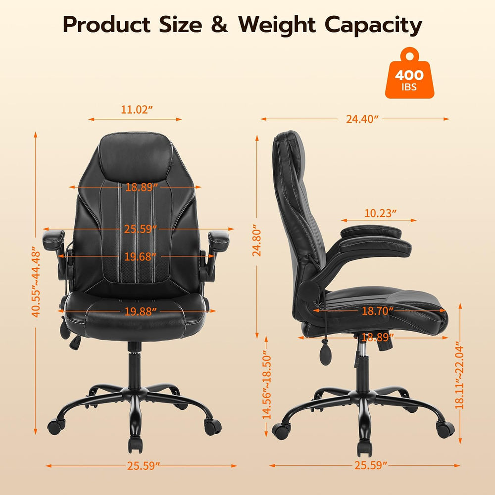Ylzyxal Office Desk Chair, Ergonomic Computer Chair with Padded Flip-Up Arms ...