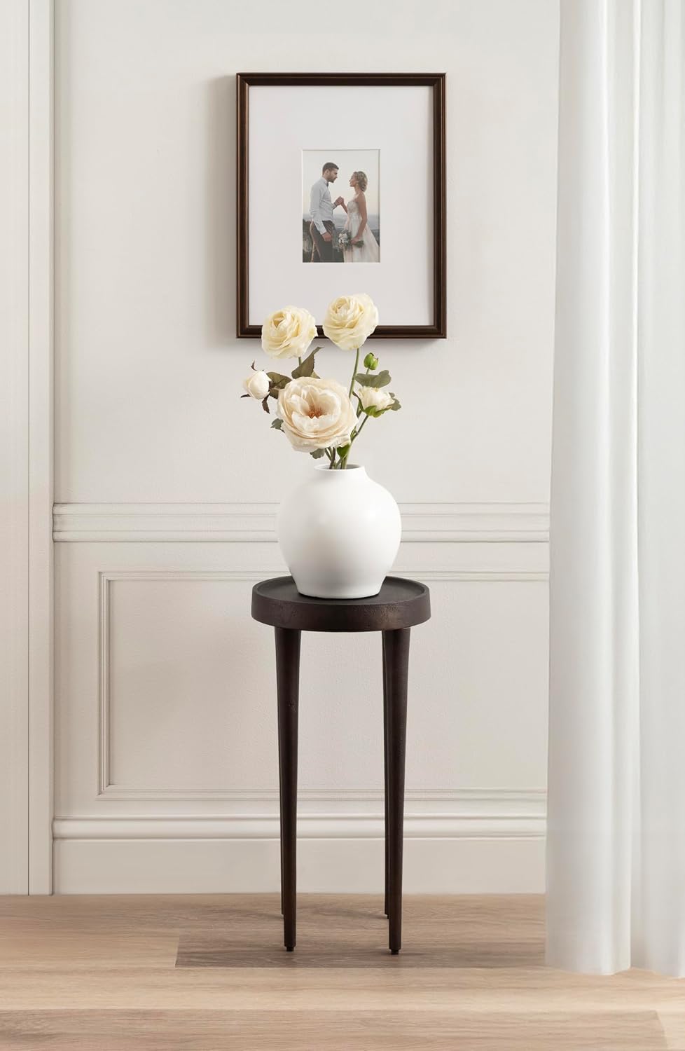 Kate and Laurel Rava Modern Metal Round Drink Table, 10 x 10 x 21, Bronze, Ca...