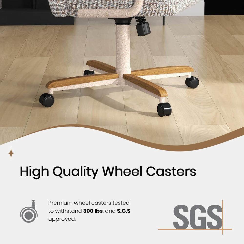 Chromcraft Bailey 1pc Swivel Kitchen Dining Chair - Light Sand-Chestnut