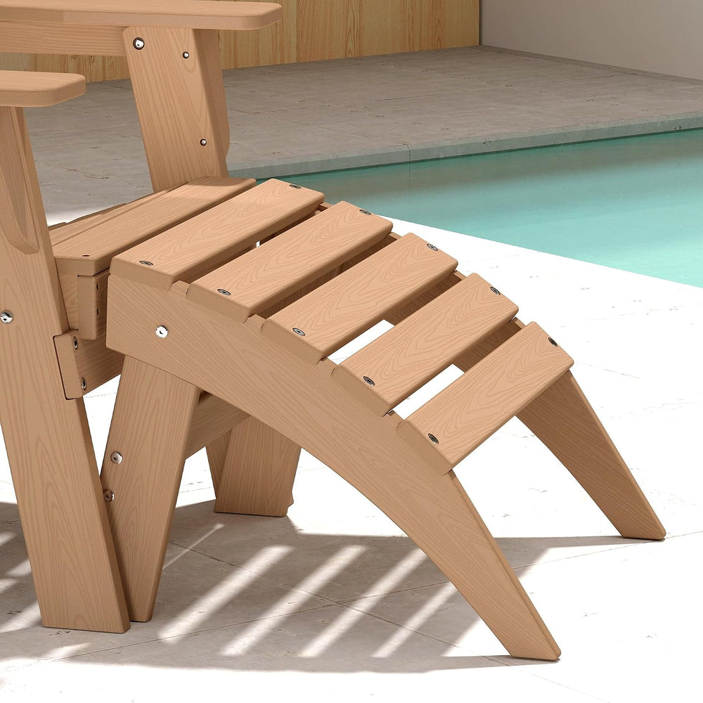 Plawdlik Folding Ottoman, Teak
