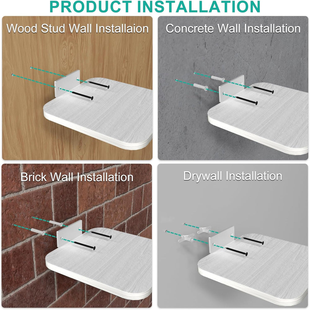 WALI Surround Sound Speaker Wall Mount, 1 Pair Heavy Duty Floating Shelf