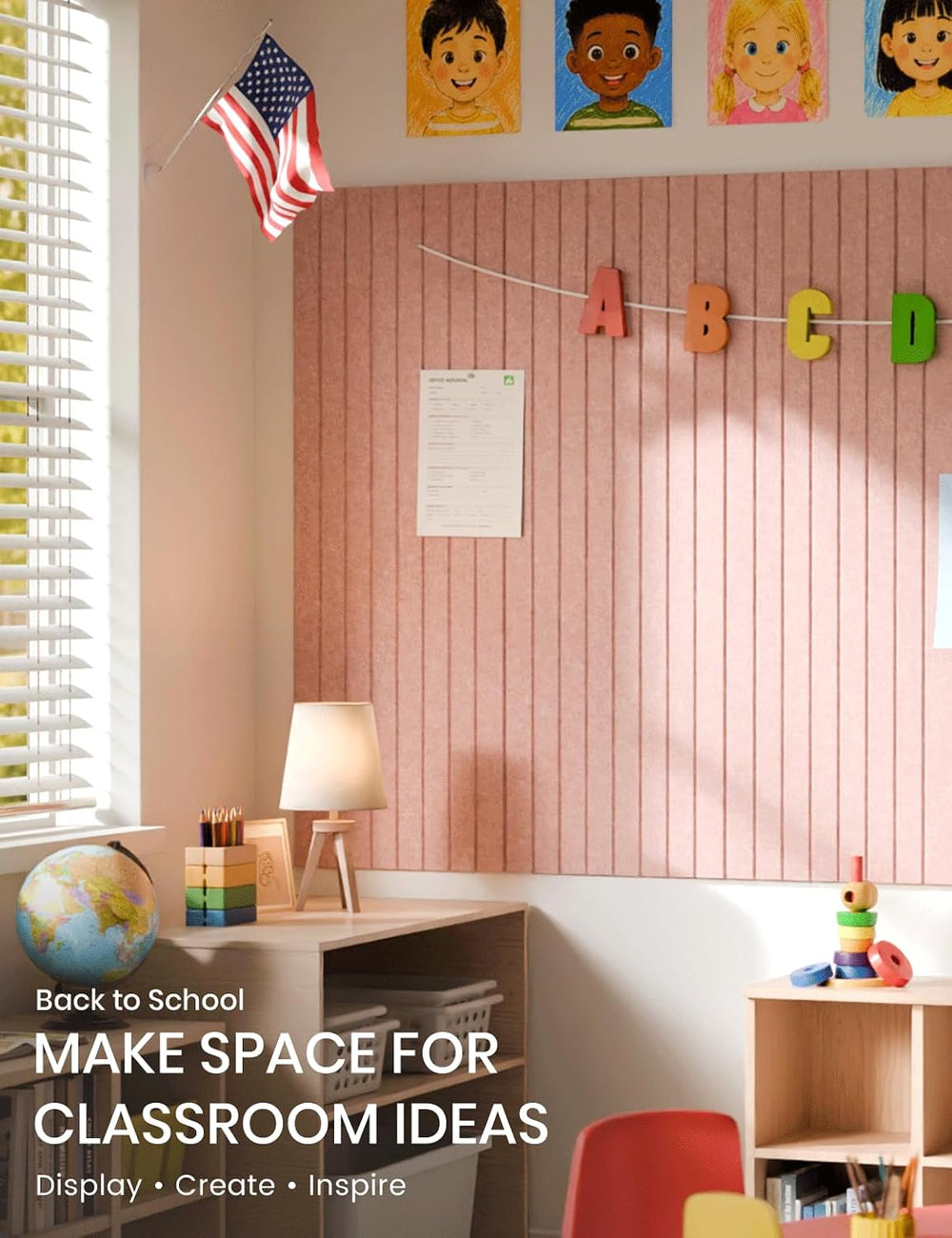 Fluxynara Felt Bulletin Board & Cork Board Alternative 48'' x 36&...