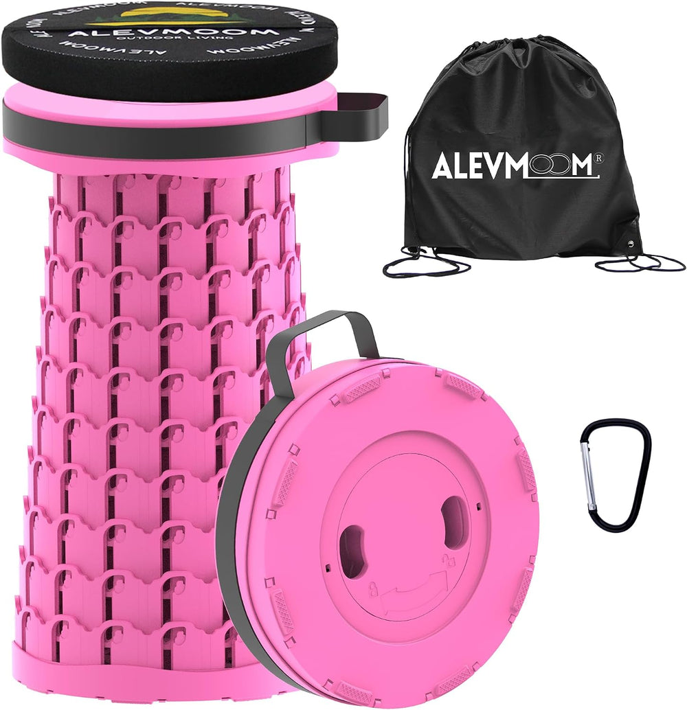 ALEVMOOM Upgraded Collapsible Stool with Cushion & Bag, 18" H Portab...