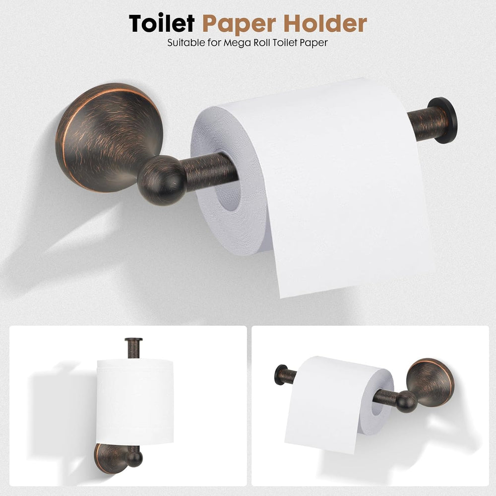Classic 4 Pcs Oil Rubbed Bronze Bathroom Hardware Accessories Set
