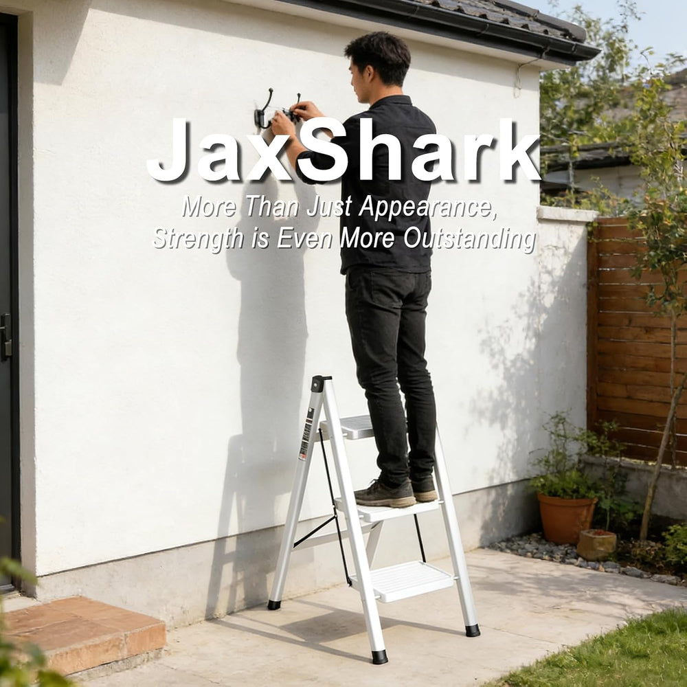 3 Step Ladder Folding Step Stool Sturdy Carbon Steel Frame