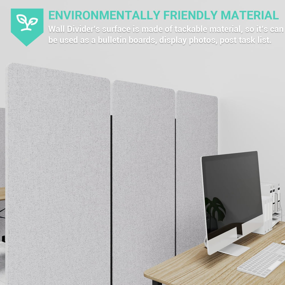 3 Panel Soundproof Room Divider, Portable Acoustic Office Divider