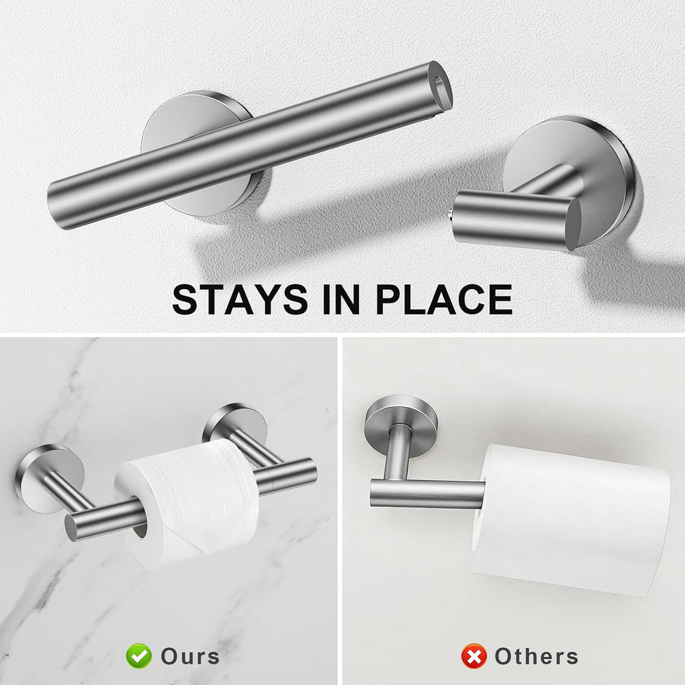 TURS 5-Pieces Brushed Nickel Bathroom Hardware Accessories Set 23.6inch SUS30...