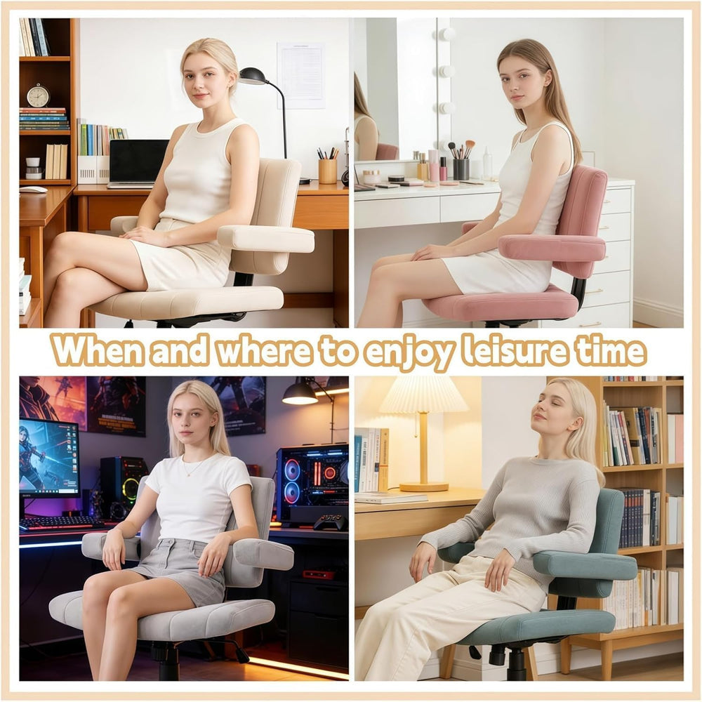 Vigosit Criss Cross Office Chair, Plush Oversized for Cross-Legged Sitting, A...
