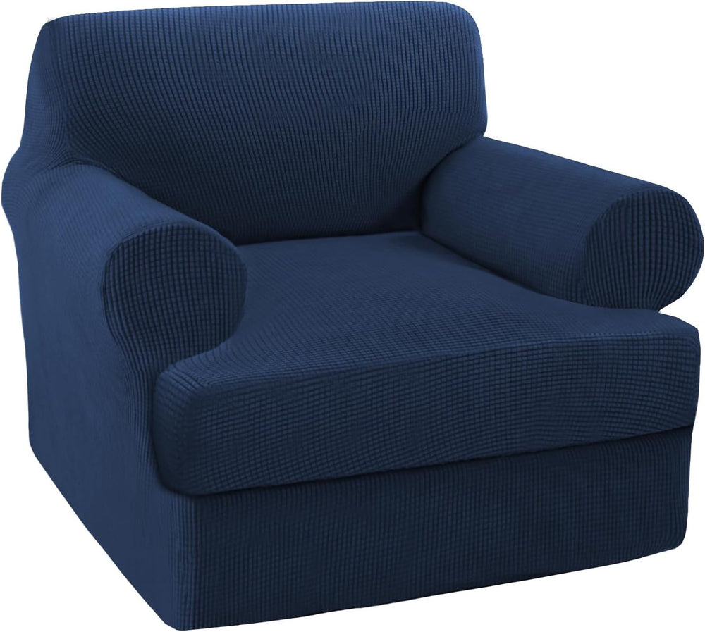 Turquoize T Cushion Chair Slipcover Armchair Slipcover for Living Room Stretc...
