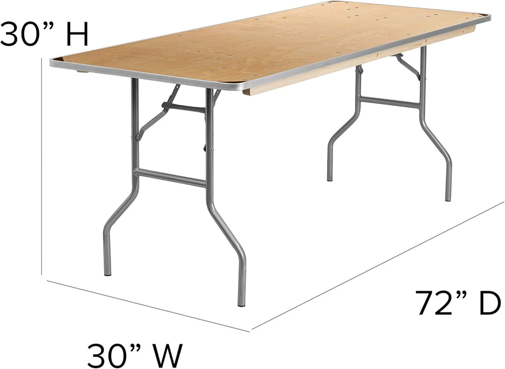 Flash Furniture 6 ft Metal Folding Rectangular Banquet Table