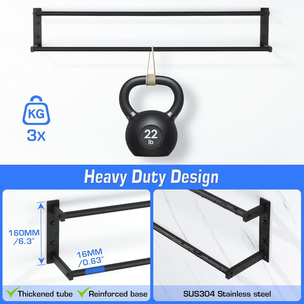Alise 32 Inch Double Towel Bar for Bathroom Wall Mounted,Matte Black